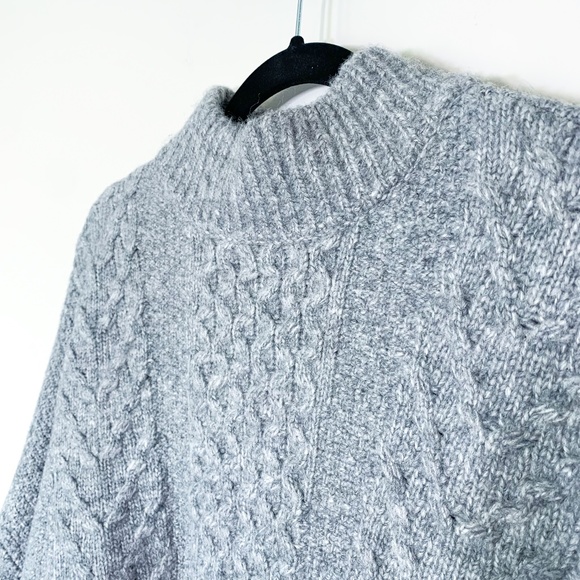 Arizona Jean Company Gray Cable Knit Turtleneck Sweater - Picture 2 of 5